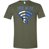 T-Shirts Military Green / S Free Wi-Fi! Men's Semi-Fitted Softstyle