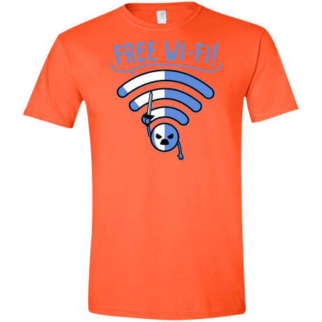 T-Shirts Orange / S Free Wi-Fi! Men's Semi-Fitted Softstyle
