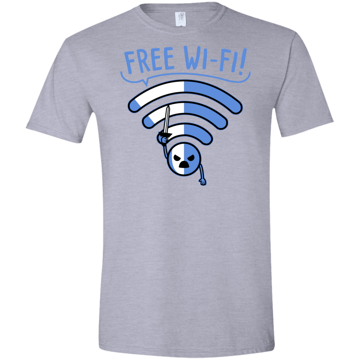 T-Shirts Sport Grey / X-Small Free Wi-Fi! Men's Semi-Fitted Softstyle