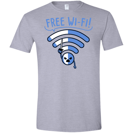T-Shirts Sport Grey / X-Small Free Wi-Fi! Men's Semi-Fitted Softstyle