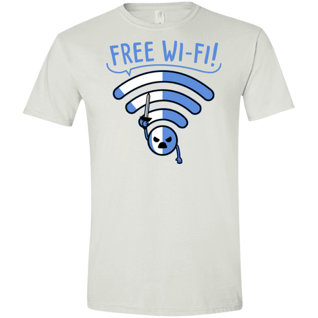 T-Shirts White / X-Small Free Wi-Fi! Men's Semi-Fitted Softstyle