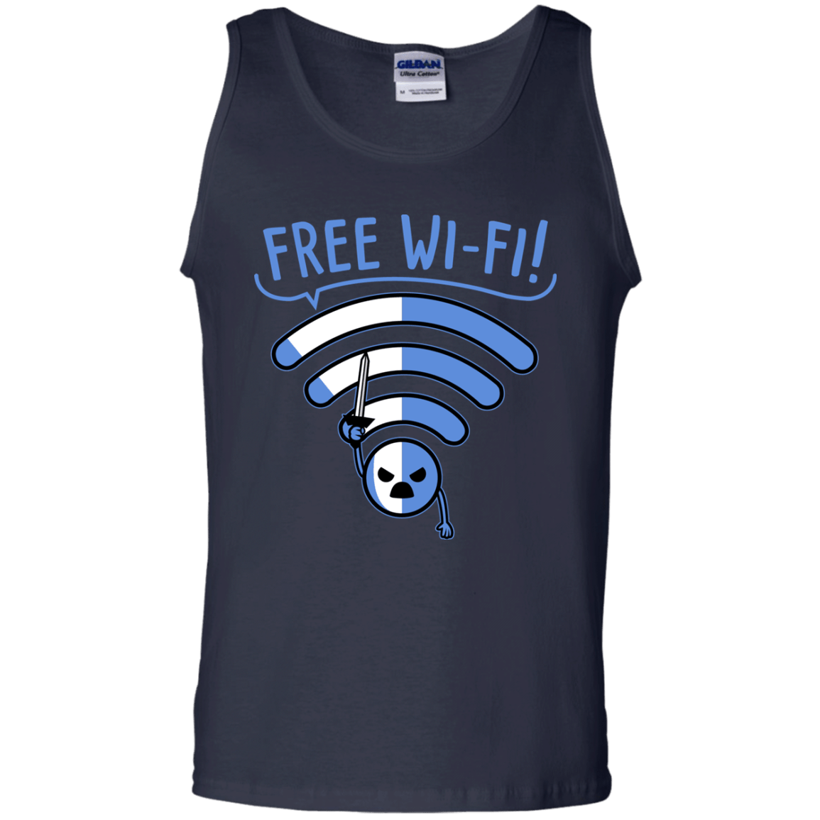 T-Shirts Navy / S Free Wi-Fi! Men's Tank Top