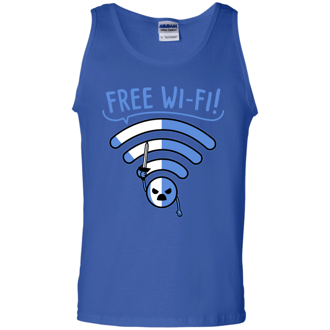 T-Shirts Royal / S Free Wi-Fi! Men's Tank Top