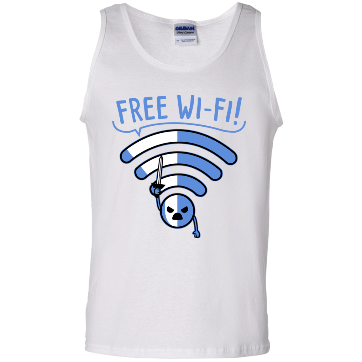 T-Shirts White / S Free Wi-Fi! Men's Tank Top