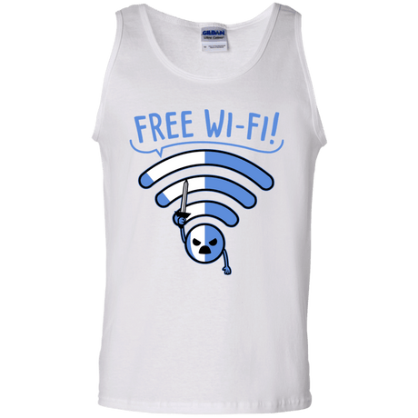 T-Shirts White / S Free Wi-Fi! Men's Tank Top