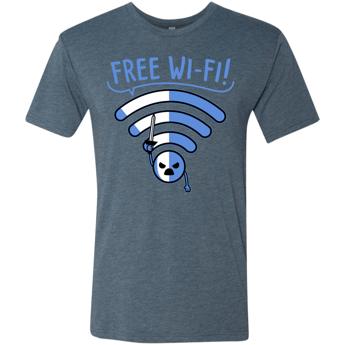 T-Shirts Indigo / S Free Wi-Fi! Men's Triblend T-Shirt