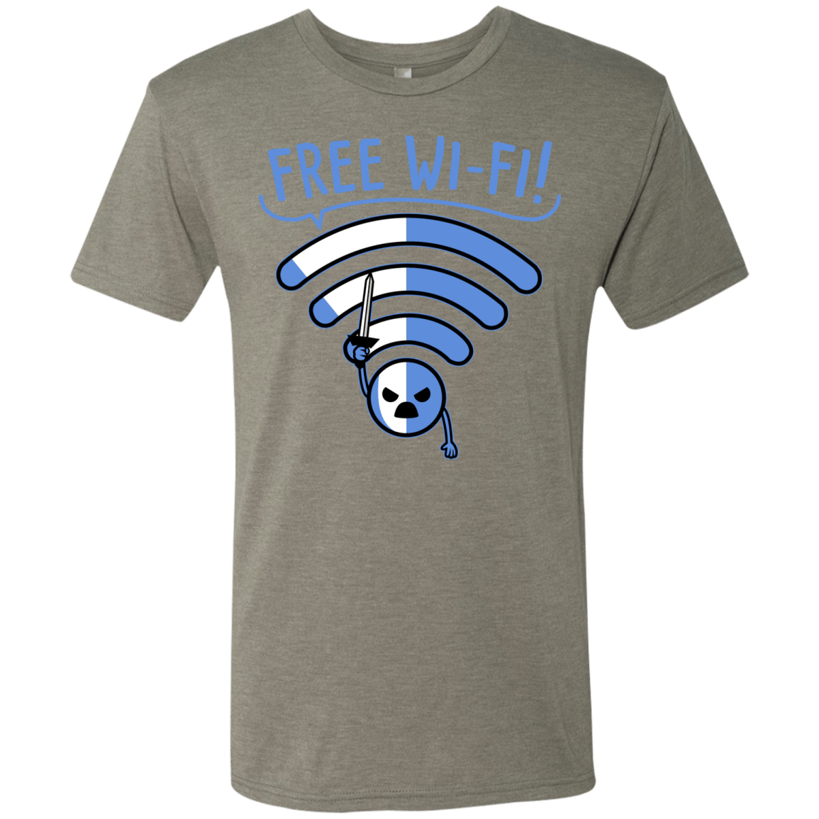 T-Shirts Venetian Grey / S Free Wi-Fi! Men's Triblend T-Shirt