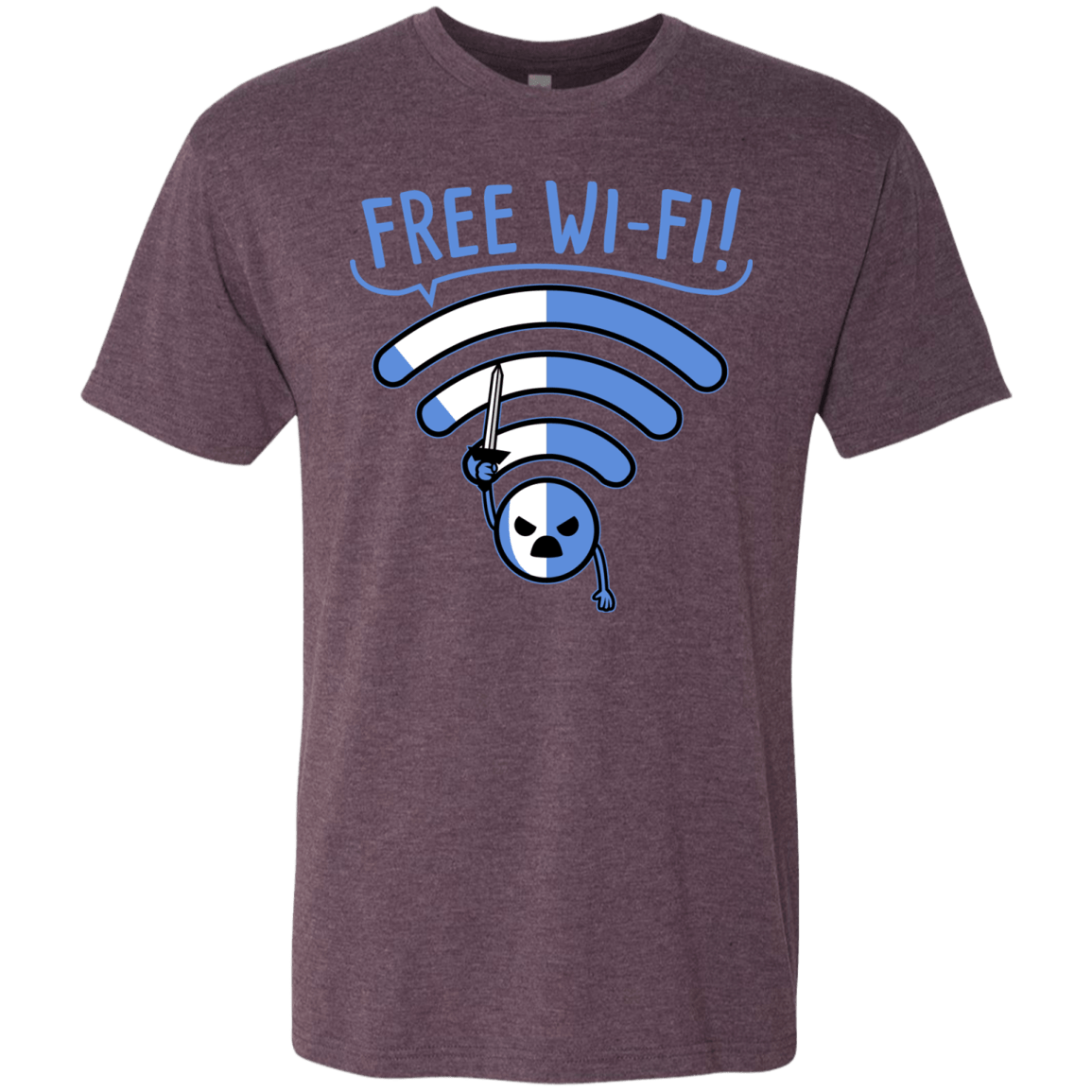 T-Shirts Vintage Purple / S Free Wi-Fi! Men's Triblend T-Shirt