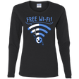T-Shirts Black / S Free Wi-Fi! Women's Long Sleeve T-Shirt