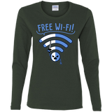 T-Shirts Forest / S Free Wi-Fi! Women's Long Sleeve T-Shirt