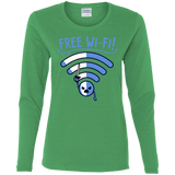 T-Shirts Irish Green / S Free Wi-Fi! Women's Long Sleeve T-Shirt