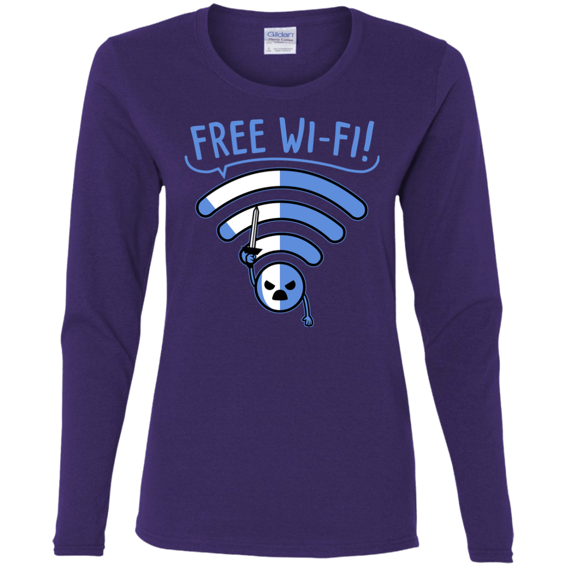 T-Shirts Purple / S Free Wi-Fi! Women's Long Sleeve T-Shirt
