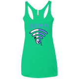 T-Shirts Envy / X-Small Free Wi-Fi! Women's Triblend Racerback Tank