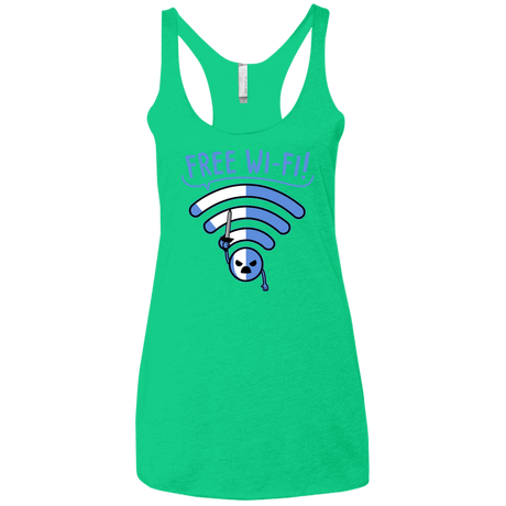 T-Shirts Envy / X-Small Free Wi-Fi! Women's Triblend Racerback Tank