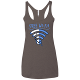 T-Shirts Macchiato / X-Small Free Wi-Fi! Women's Triblend Racerback Tank