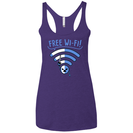 T-Shirts Purple Rush / X-Small Free Wi-Fi! Women's Triblend Racerback Tank