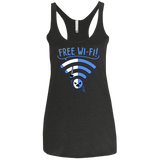 T-Shirts Vintage Black / X-Small Free Wi-Fi! Women's Triblend Racerback Tank