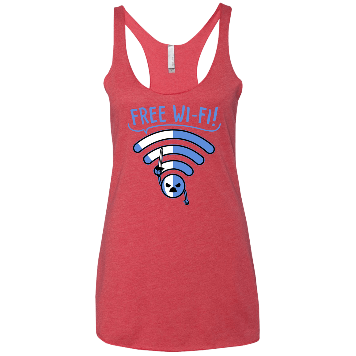 T-Shirts Vintage Red / X-Small Free Wi-Fi! Women's Triblend Racerback Tank