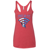 T-Shirts Vintage Red / X-Small Free Wi-Fi! Women's Triblend Racerback Tank