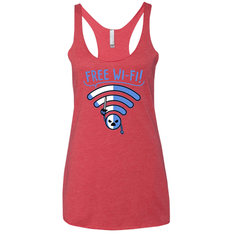 T-Shirts Vintage Red / X-Small Free Wi-Fi! Women's Triblend Racerback Tank