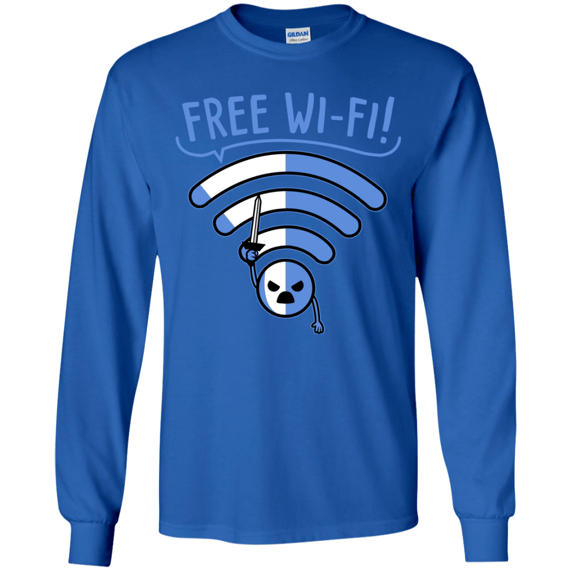 T-Shirts Royal / YS Free Wi-Fi! Youth Long Sleeve T-Shirt