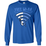 T-Shirts Royal / YS Free Wi-Fi! Youth Long Sleeve T-Shirt