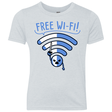 T-Shirts Heather White / YXS Free Wi-Fi! Youth Triblend T-Shirt