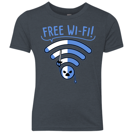 T-Shirts Vintage Navy / YXS Free Wi-Fi! Youth Triblend T-Shirt