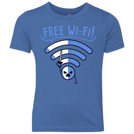 T-Shirts Vintage Royal / YXS Free Wi-Fi! Youth Triblend T-Shirt