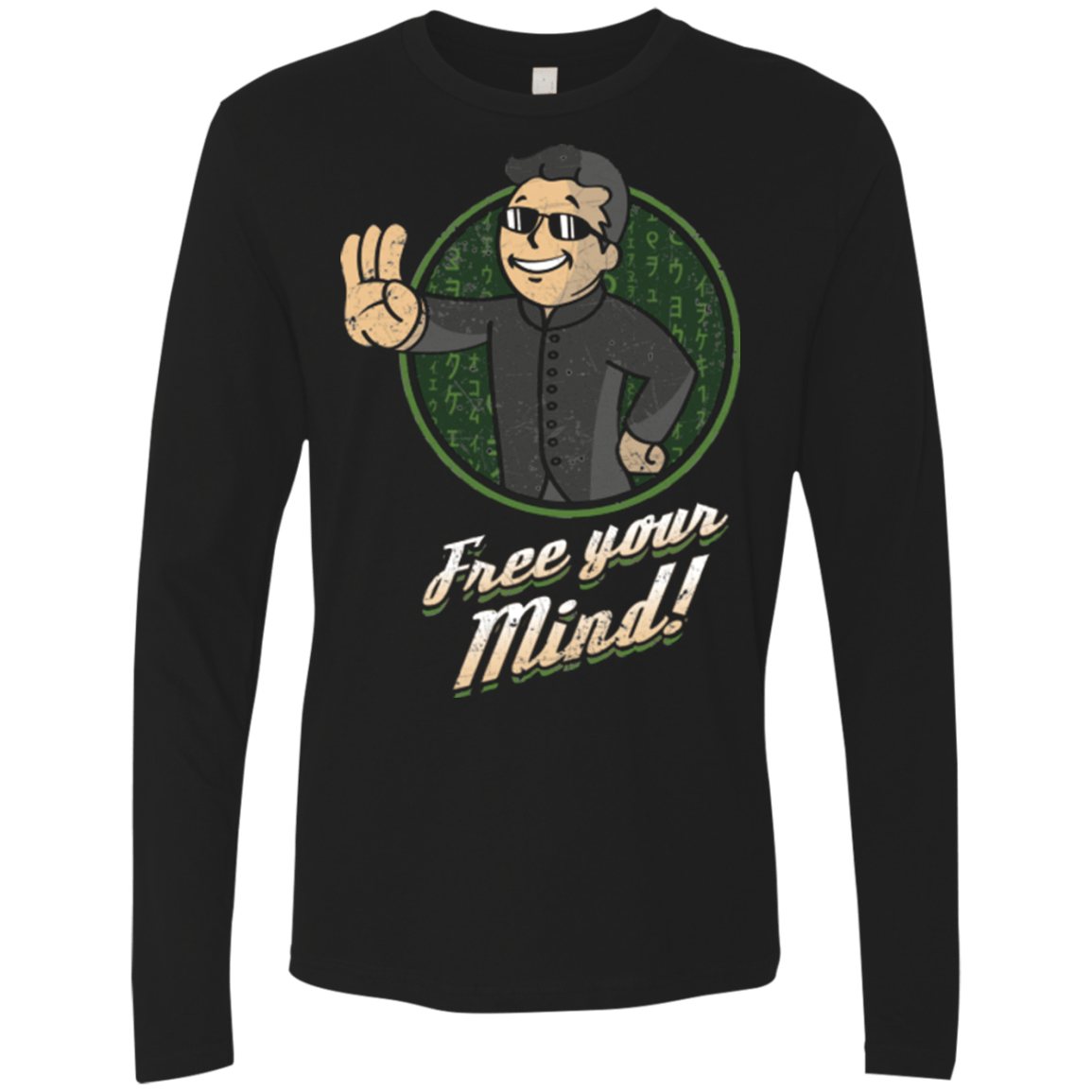T-Shirts Black / Small Free Your Mind Men's Premium Long Sleeve