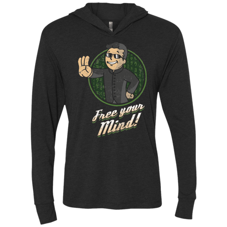 T-Shirts Vintage Black / X-Small Free Your Mind Triblend Long Sleeve Hoodie Tee