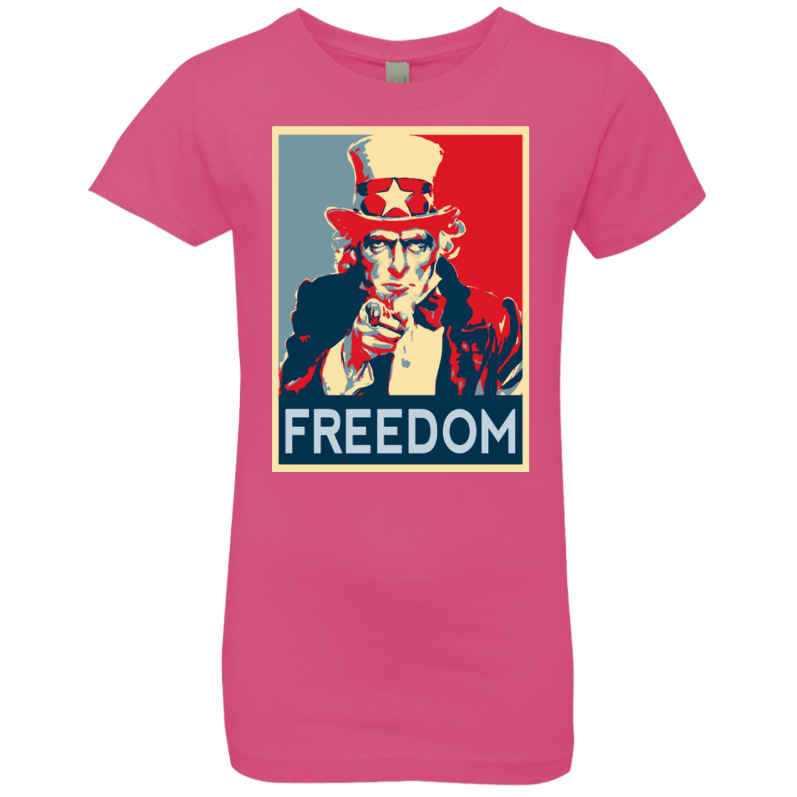 T-Shirts Hot Pink / YXS Freedom Girls Premium T-Shirt