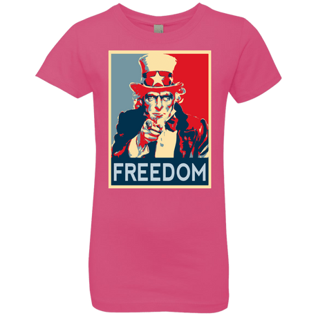 T-Shirts Hot Pink / YXS Freedom Girls Premium T-Shirt