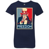 T-Shirts Midnight Navy / YXS Freedom Girls Premium T-Shirt