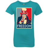 T-Shirts Tahiti Blue / YXS Freedom Girls Premium T-Shirt