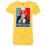 T-Shirts Vibrant Yellow / YXS Freedom Girls Premium T-Shirt