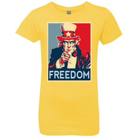 T-Shirts Vibrant Yellow / YXS Freedom Girls Premium T-Shirt