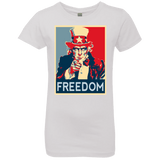 T-Shirts White / YXS Freedom Girls Premium T-Shirt