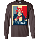 T-Shirts Dark Chocolate / S Freedom Men's Long Sleeve T-Shirt