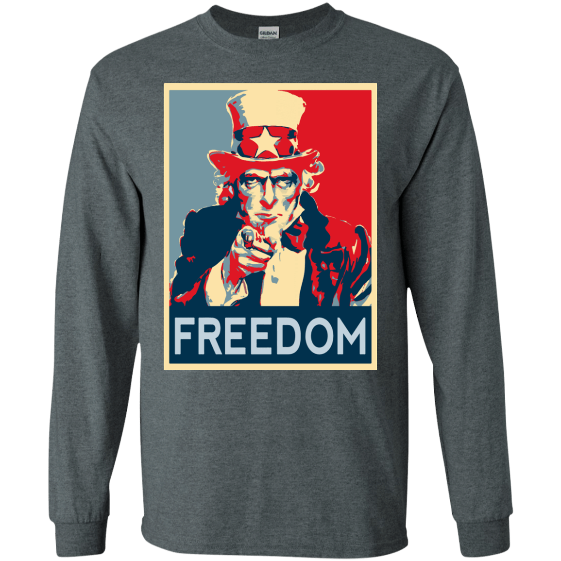 T-Shirts Dark Heather / S Freedom Men's Long Sleeve T-Shirt