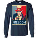 T-Shirts Navy / S Freedom Men's Long Sleeve T-Shirt