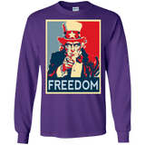 T-Shirts Purple / S Freedom Men's Long Sleeve T-Shirt