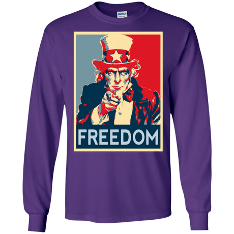 T-Shirts Purple / S Freedom Men's Long Sleeve T-Shirt