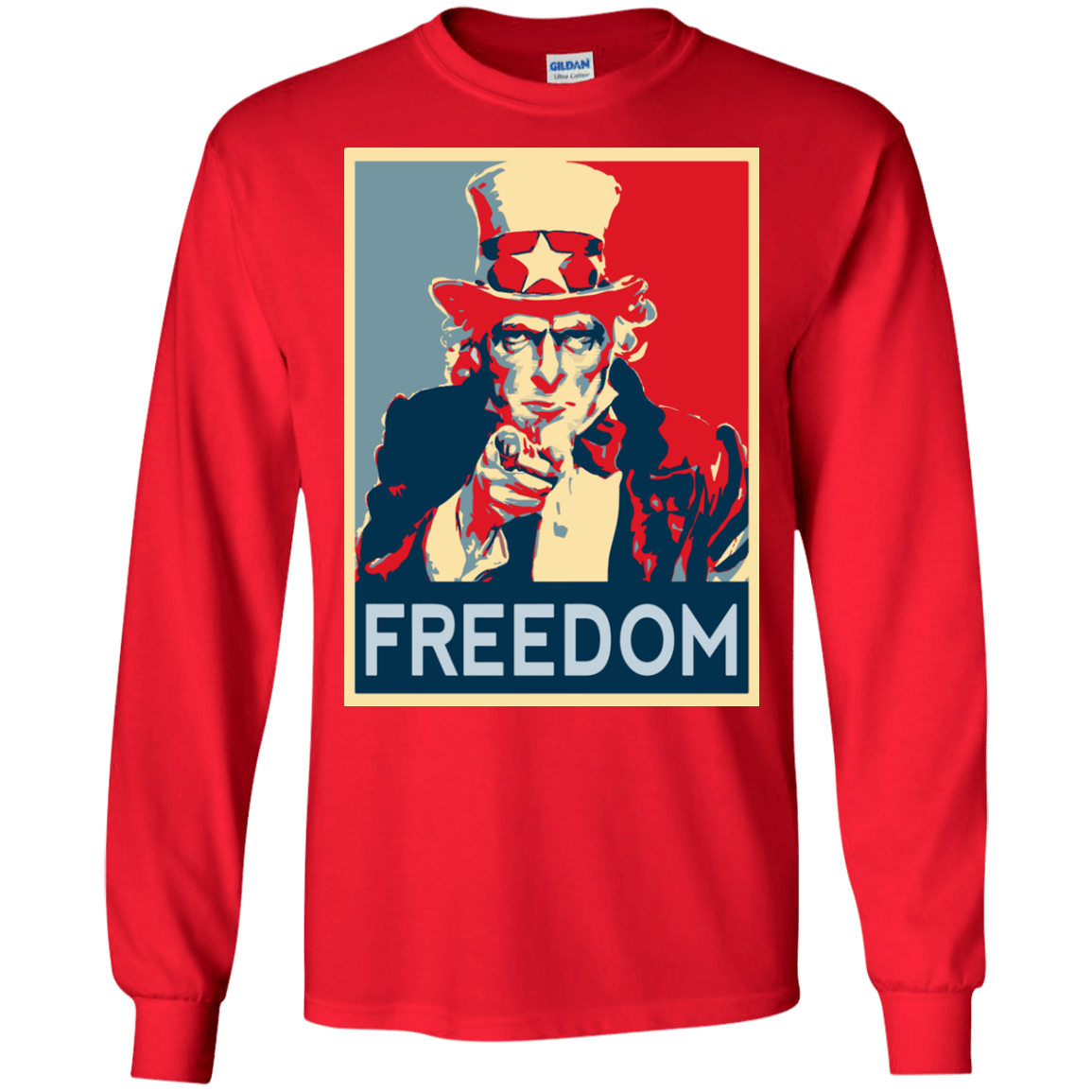 T-Shirts Red / S Freedom Men's Long Sleeve T-Shirt