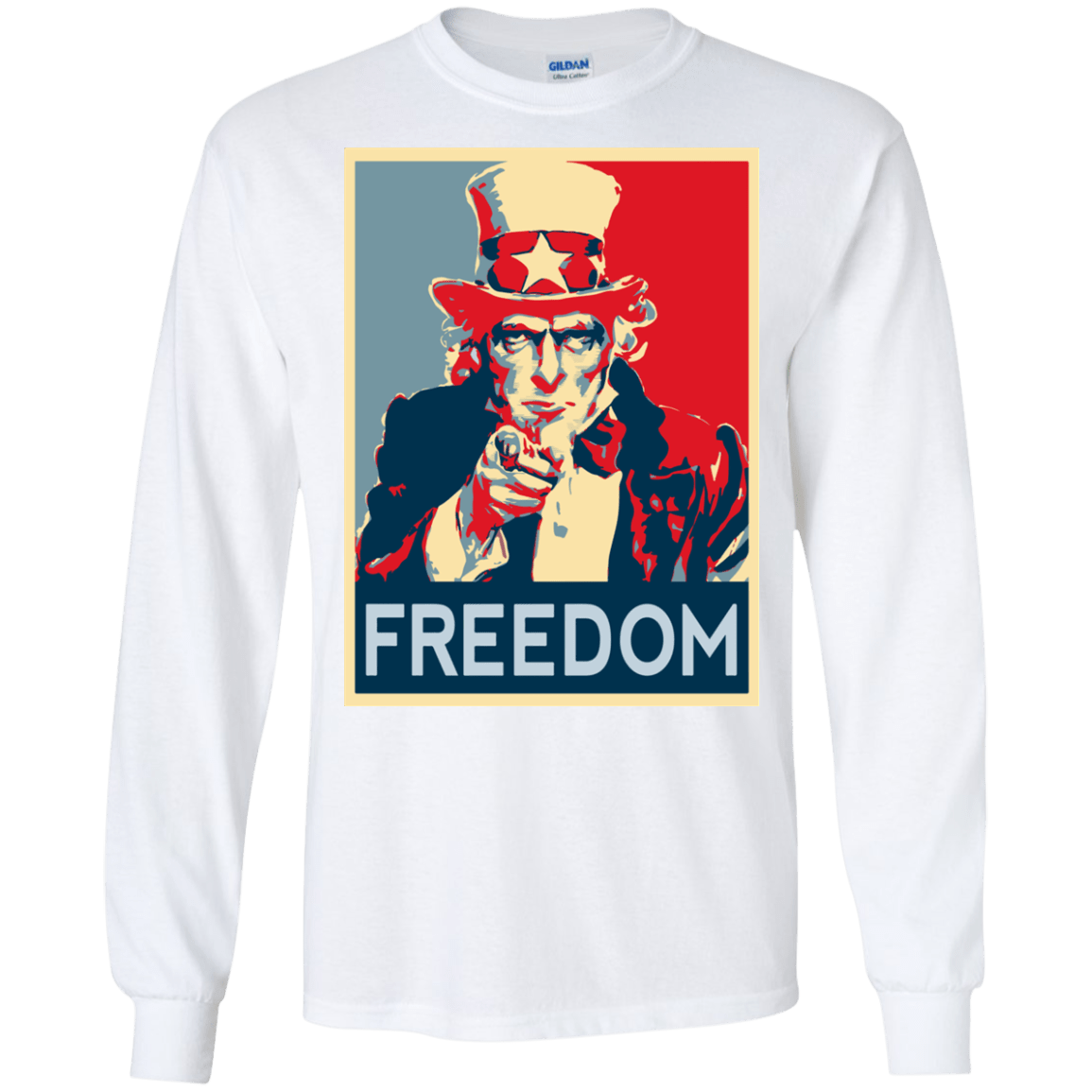 T-Shirts White / S Freedom Men's Long Sleeve T-Shirt