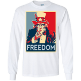 T-Shirts White / S Freedom Men's Long Sleeve T-Shirt