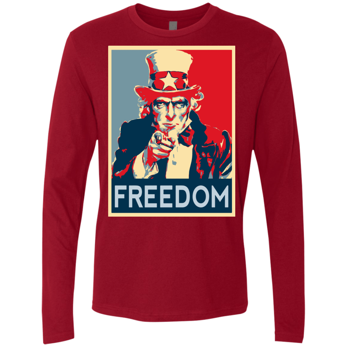 T-Shirts Cardinal / S Freedom Men's Premium Long Sleeve