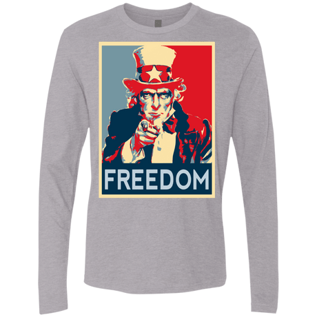 T-Shirts Heather Grey / S Freedom Men's Premium Long Sleeve