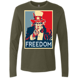 T-Shirts Military Green / S Freedom Men's Premium Long Sleeve