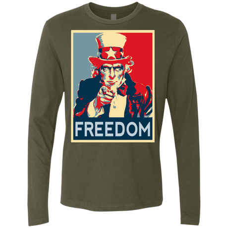 T-Shirts Military Green / S Freedom Men's Premium Long Sleeve